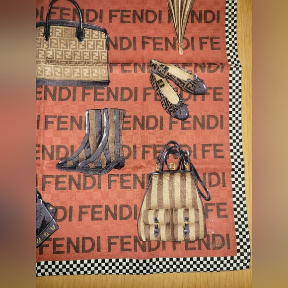 FENDI Vintage Scarf 19x19 - Picture 5 of 6